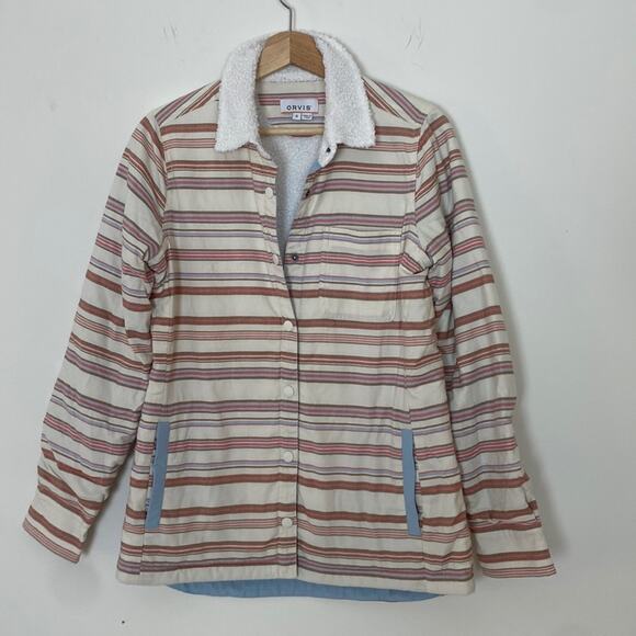 Orvis Women’s Multicolor Sherpa Lined Shacket Size S - Picture 1 of 9